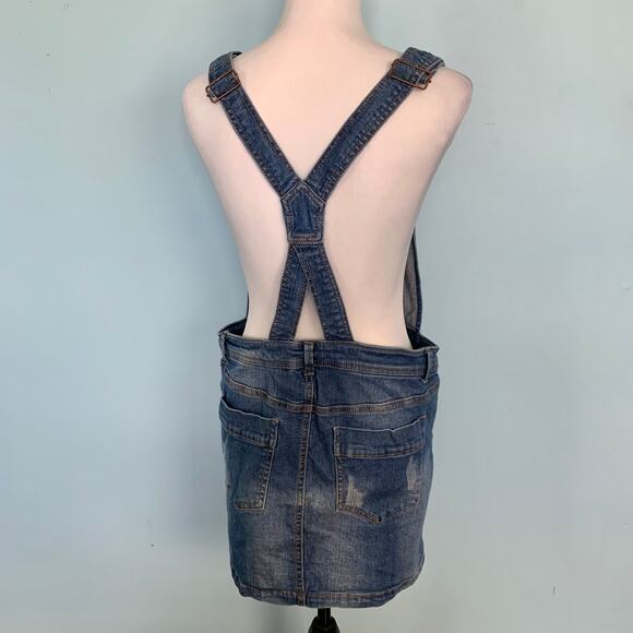 Tinseltown Denim Overall Dress Size Large - Picture 3 of 6